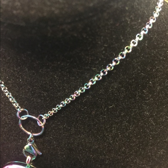Floating  Locket Rainbow 🌈 Necklace - Picture 7 of 8